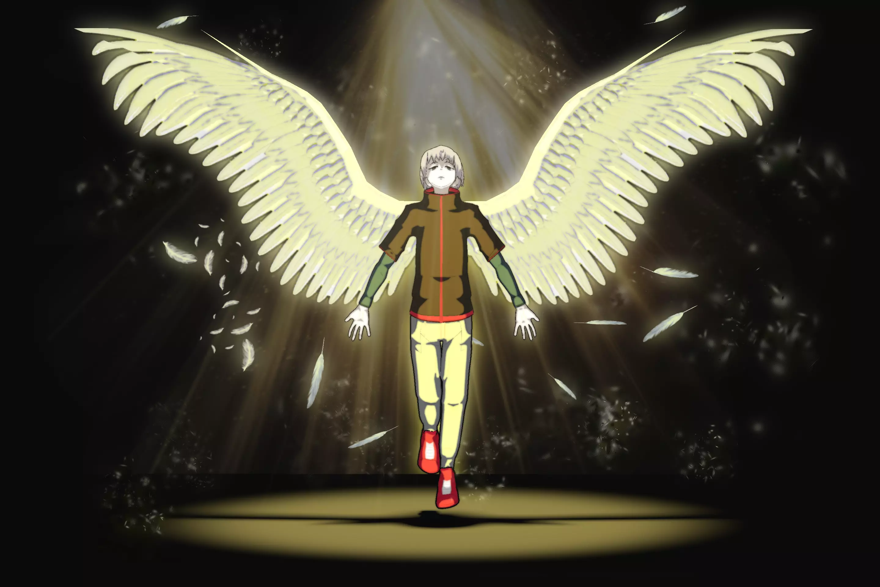 Anime character - Twisted boy Low-poly 3D model_0