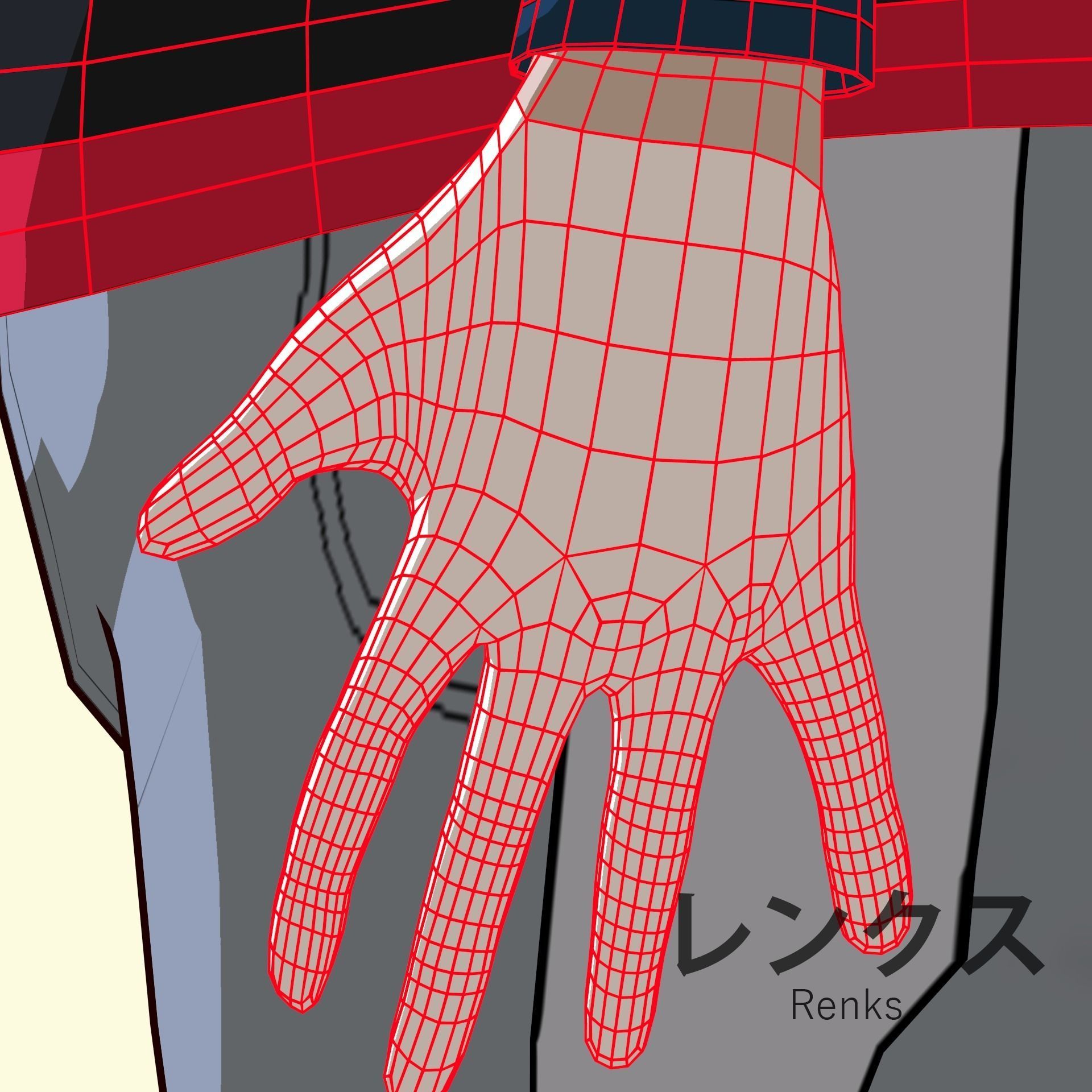 Anime character - Twisted boy Low-poly 3D model_18