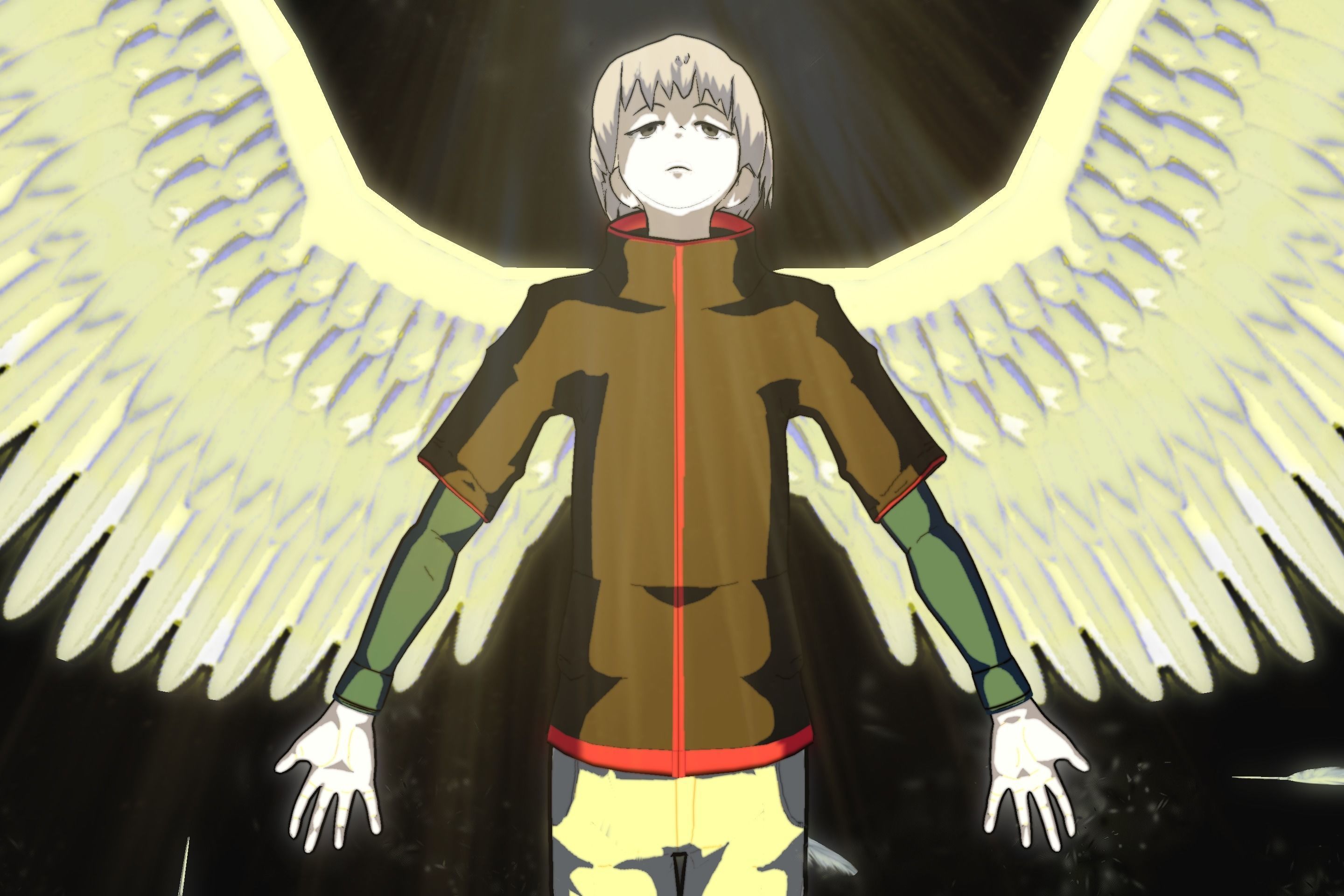 Anime character - Twisted boy Low-poly 3D model_2