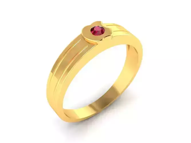 Women Stone Apple Ring 3dm render detail