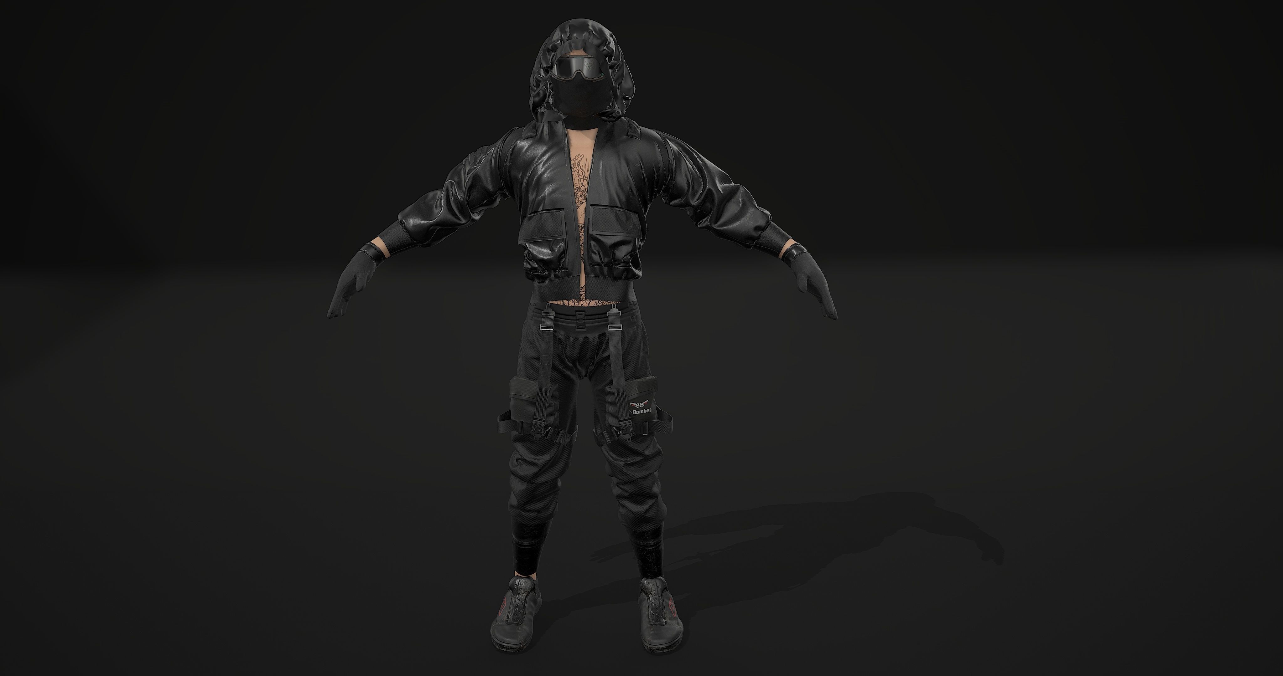 Male character  high poly 3D model_1