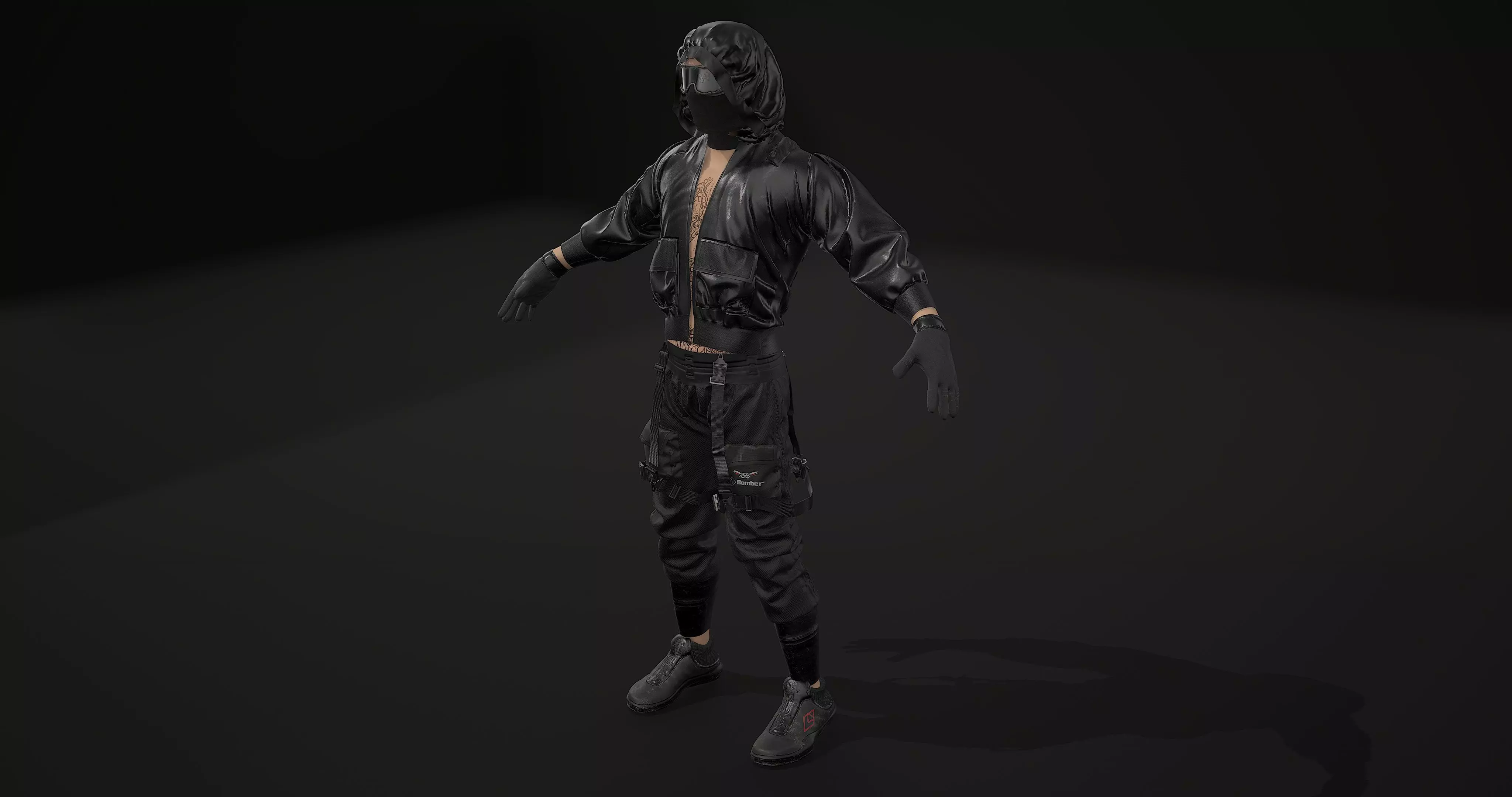 Male character  high poly 3D model_0