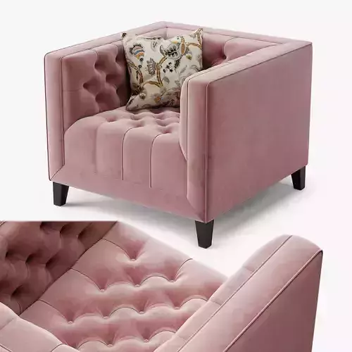 Armchair Pinkslip A Low-poly 3D model
