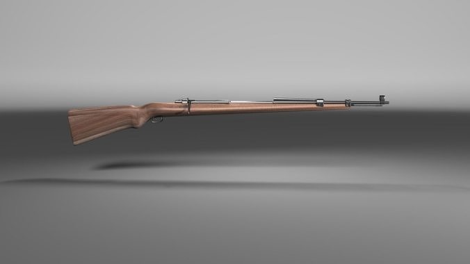 Kar98 rifle Low-poly 3D model