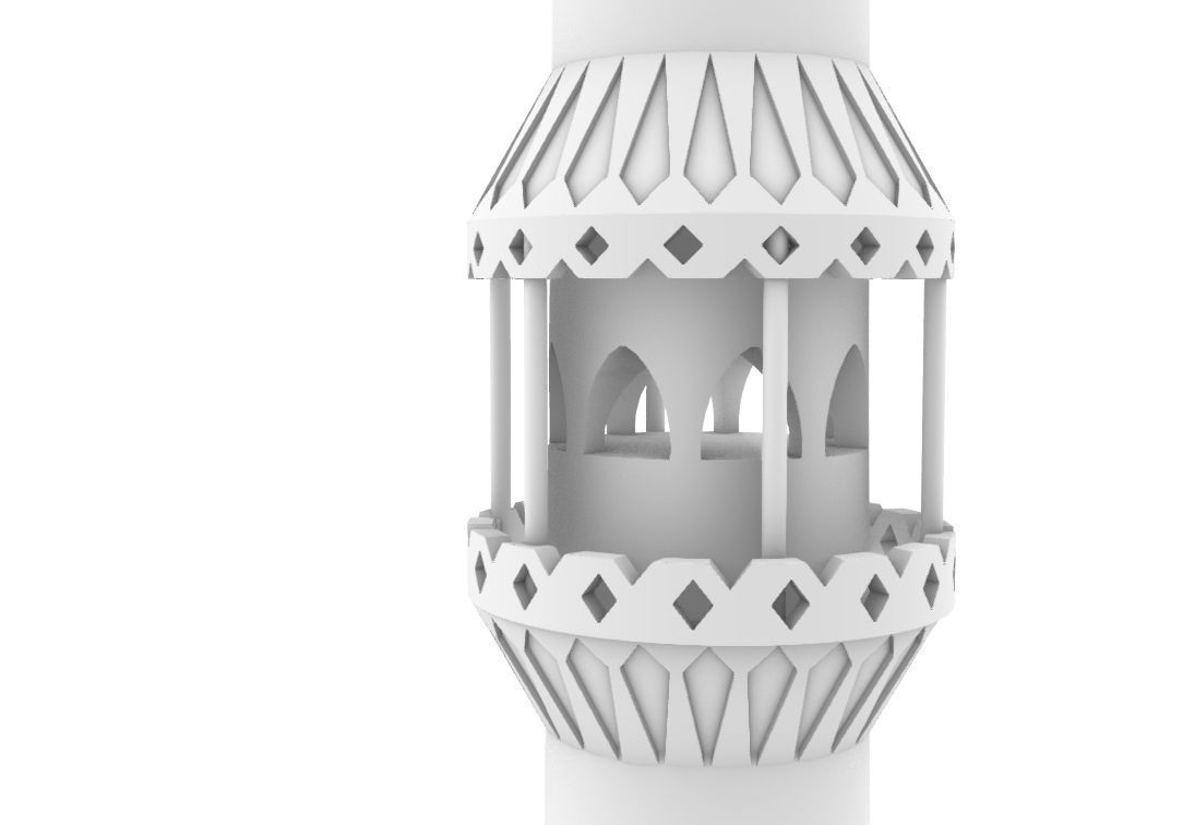 Minaret street lamp 3D model_3