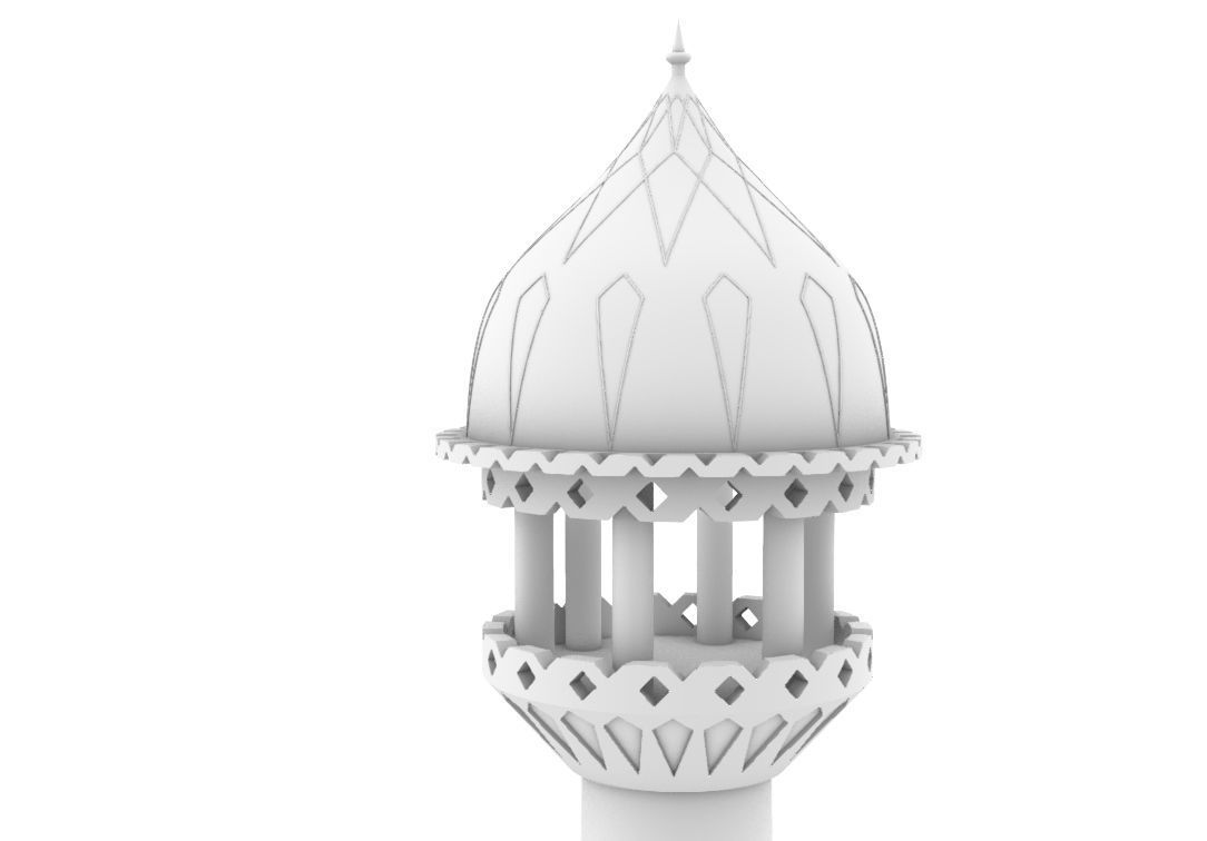Minaret street lamp 3D model_4