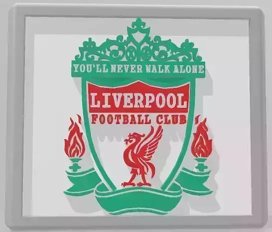 Liverpool Football Club 3D logo frame