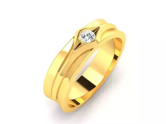 Women Band Ring 3dm render detail