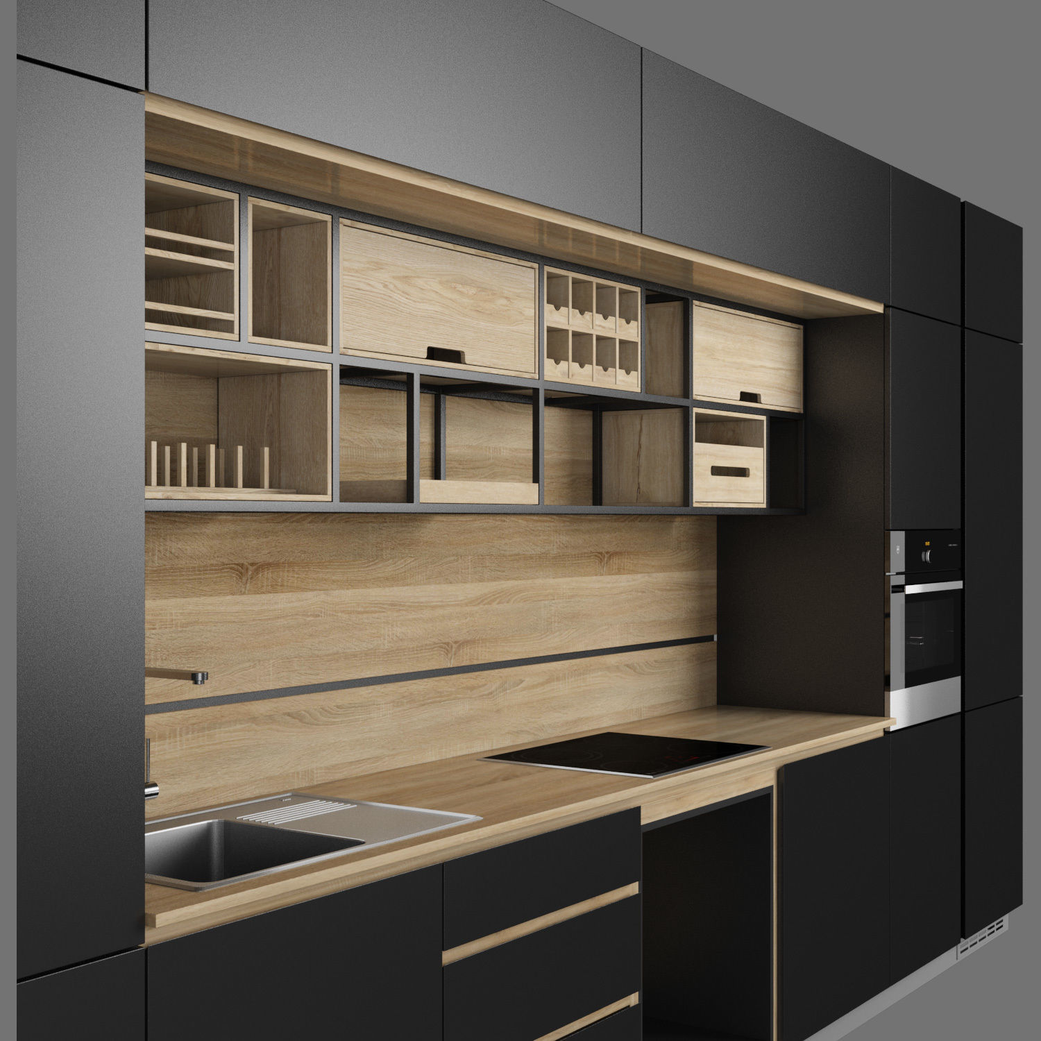 Modern Kitchen 3D model_2