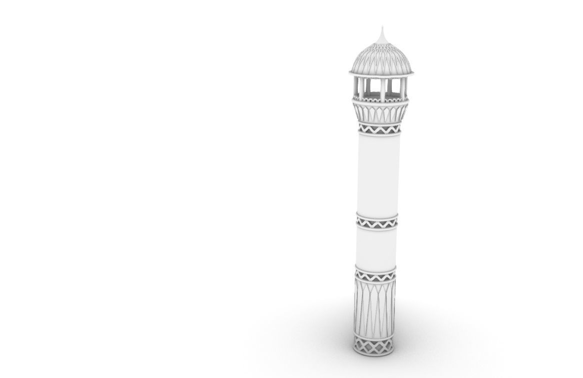 Minaret mosque 3D model_3
