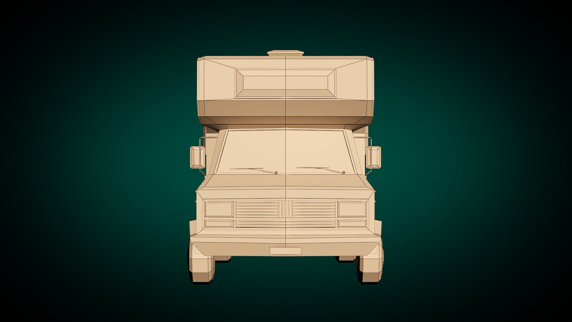 Low Poly Motorhome 01 Low-poly 3D model_10