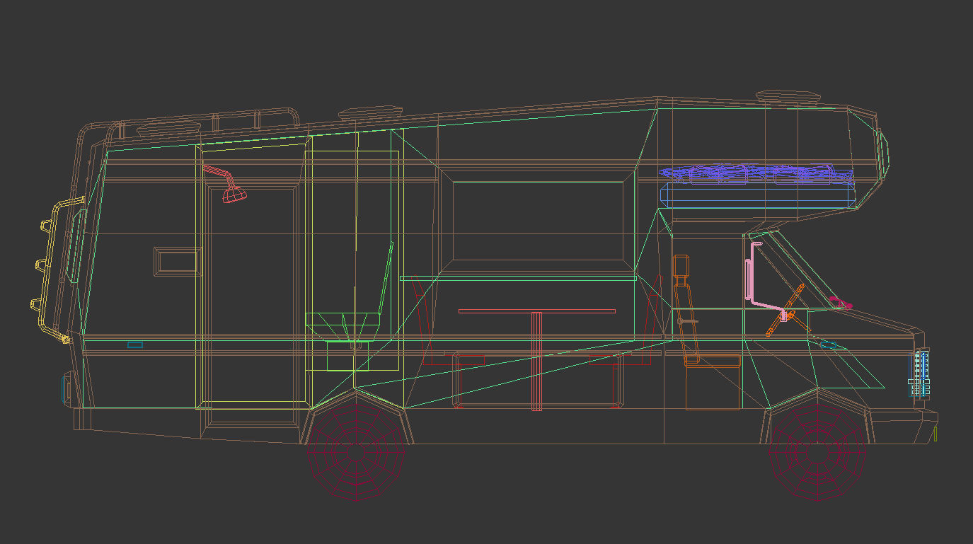 Low Poly Motorhome 01 Low-poly 3D model_16