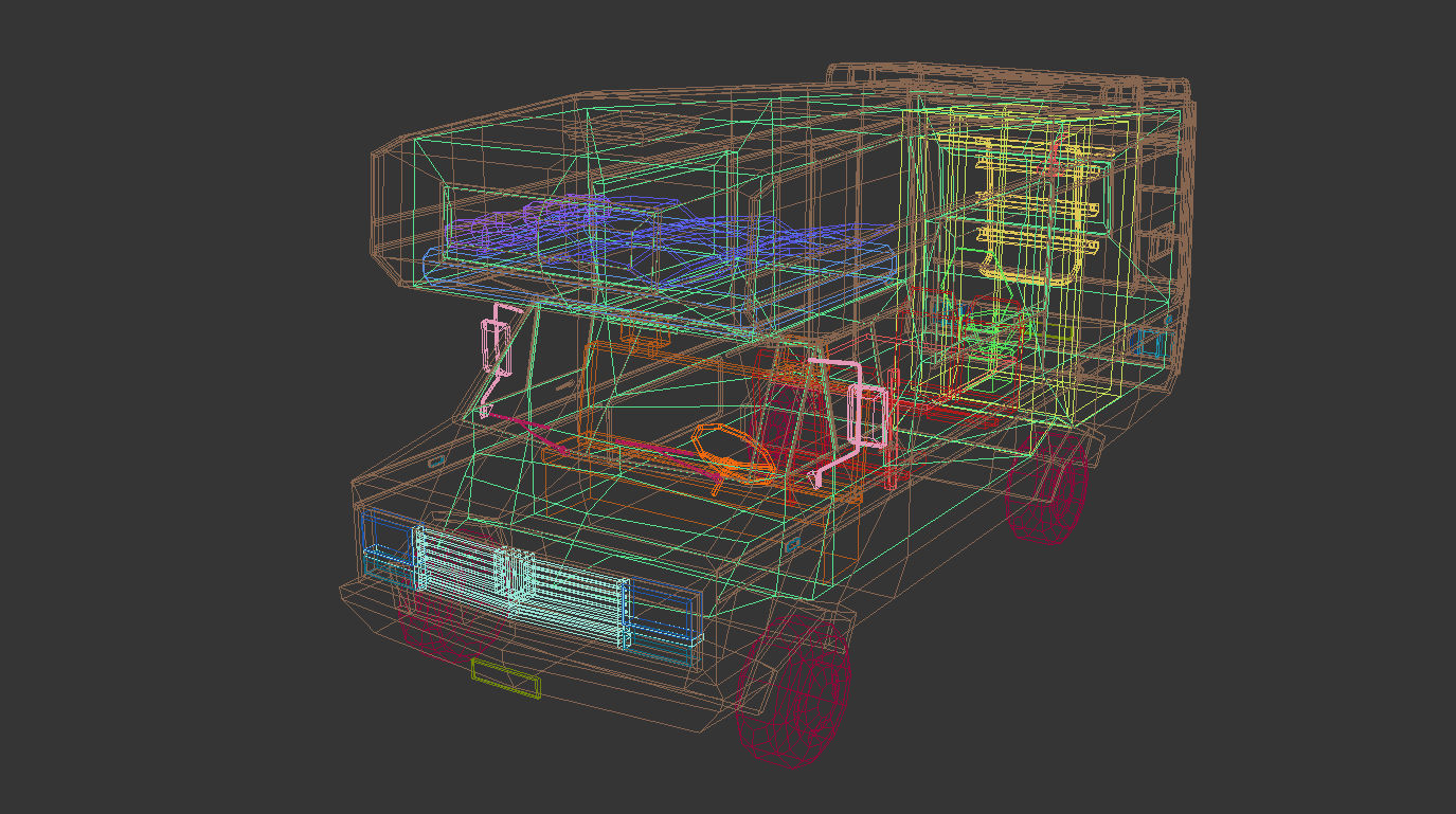 Low Poly Motorhome 01 Low-poly 3D model_14