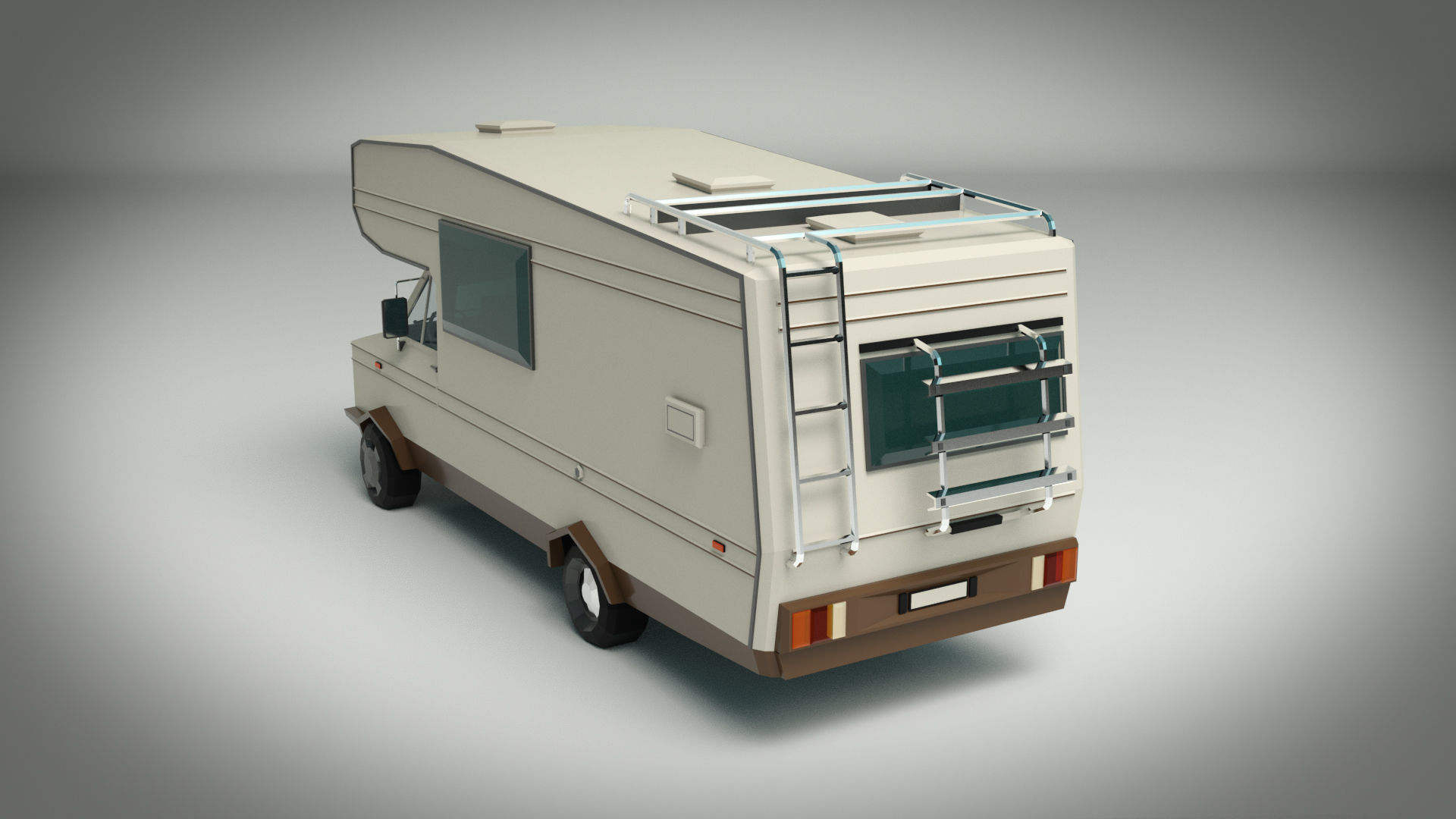 Low Poly Motorhome 01 Low-poly 3D model_3