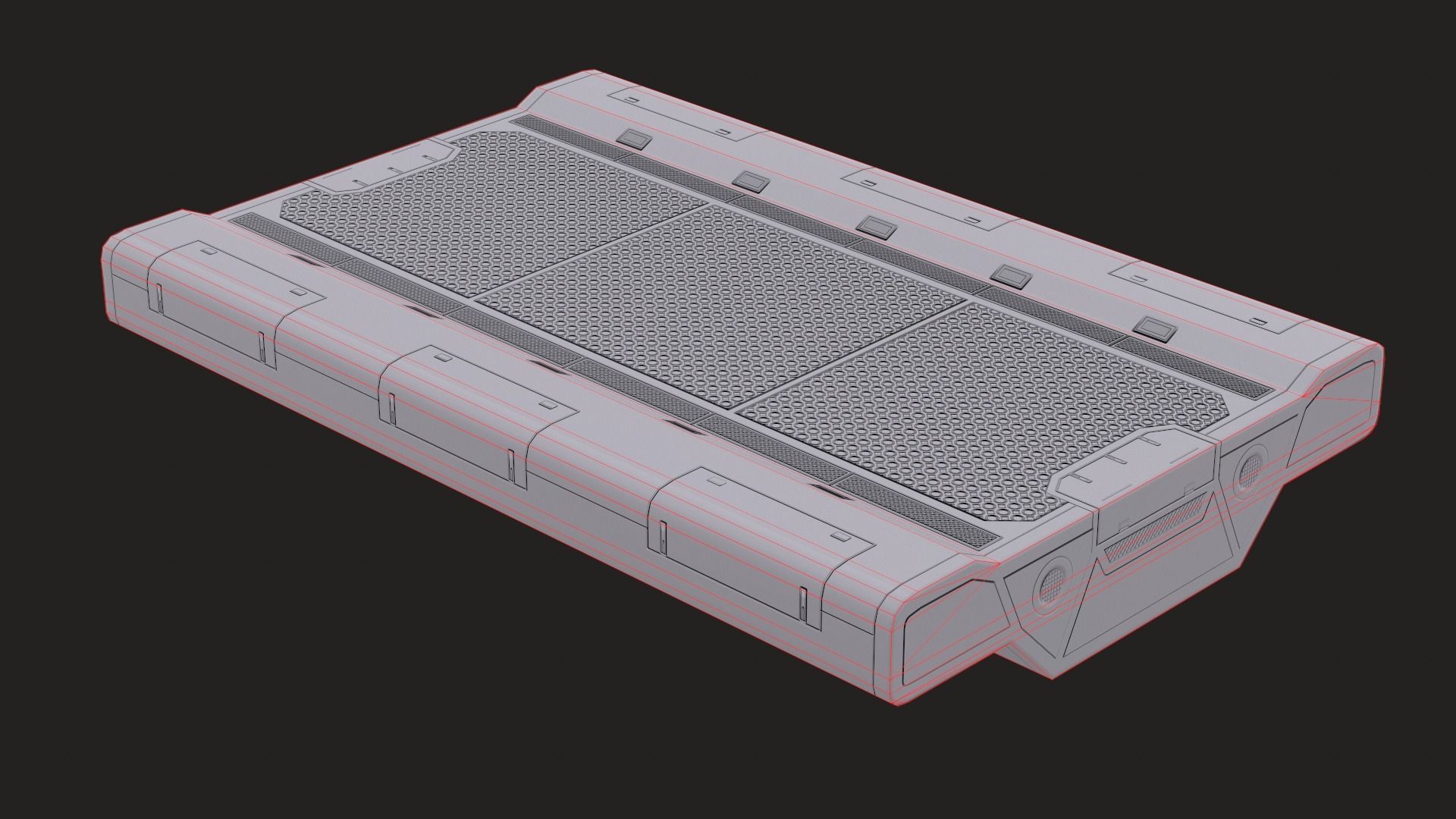 Sci-Fi Modular Platform Low-poly 3D model_13
