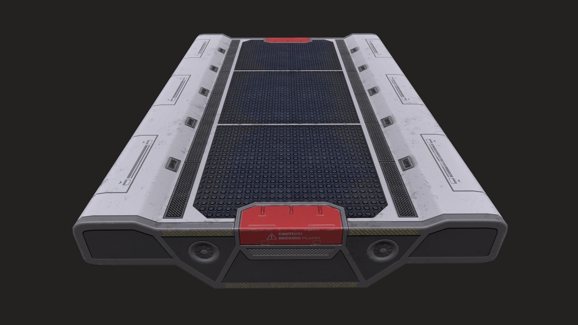 Sci-Fi Modular Platform Low-poly 3D model_4