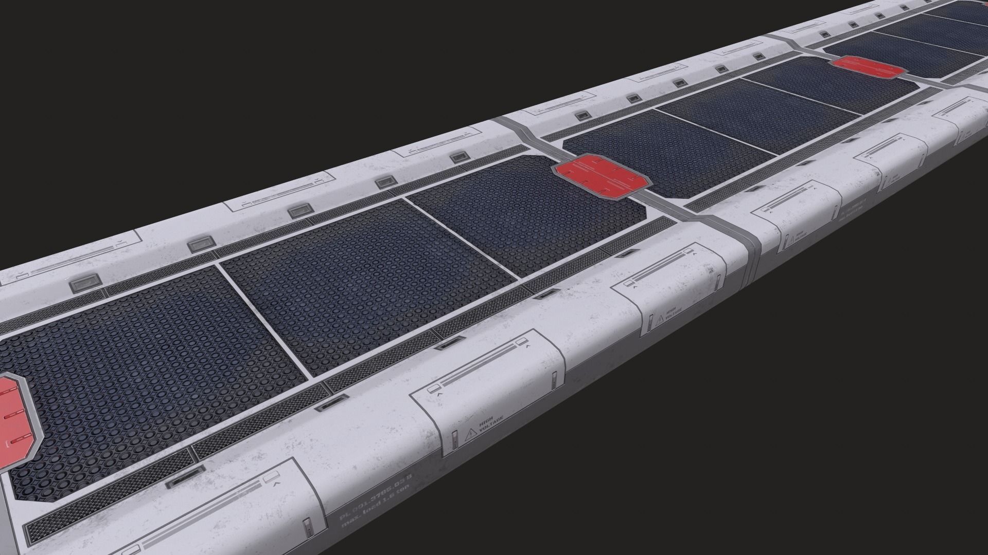 Sci-Fi Modular Platform Low-poly 3D model_9