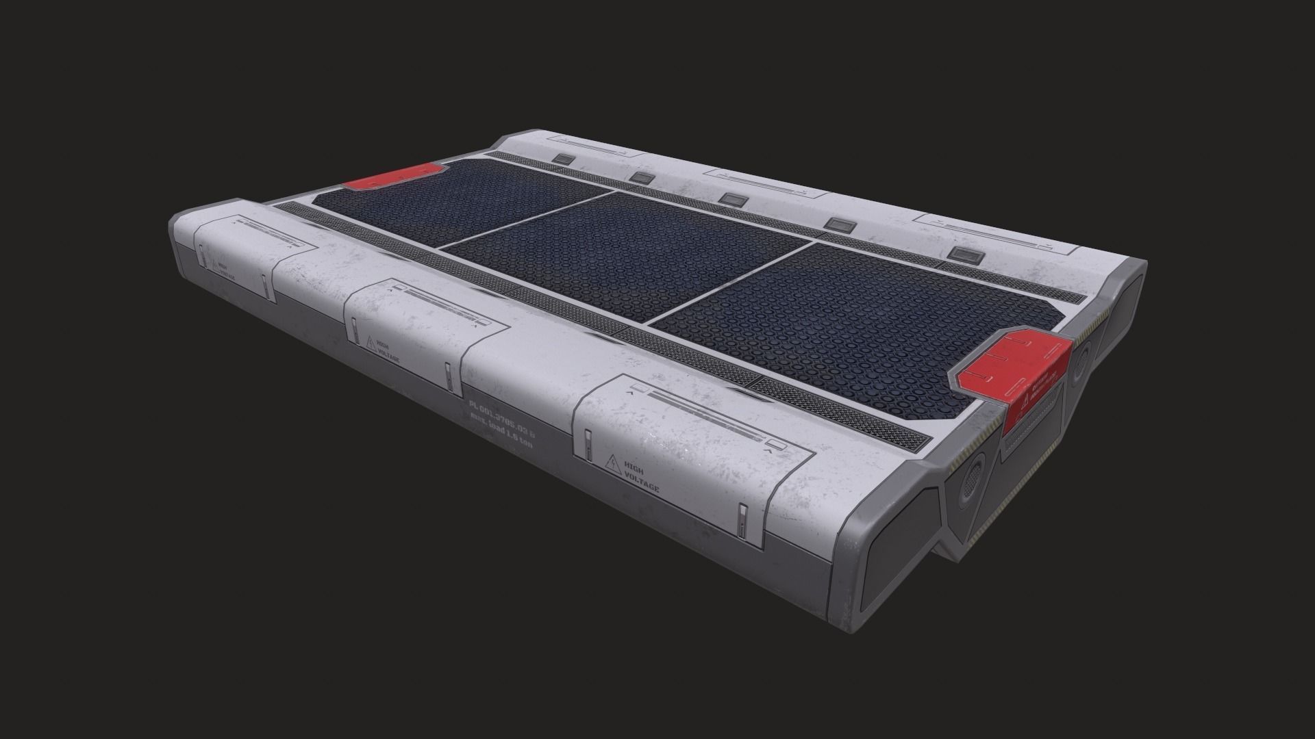 Sci-Fi Modular Platform Low-poly 3D model_2