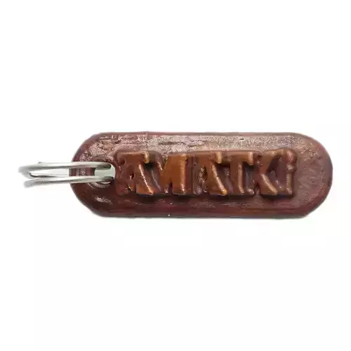 AMATXI Personalized keychain embossed letters