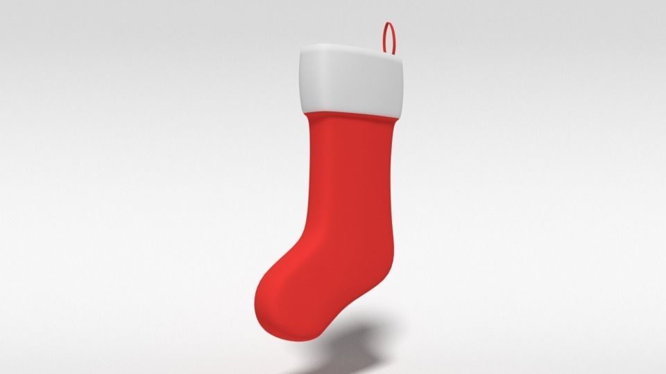 Cartoon Christmas Stocking 3D model_4