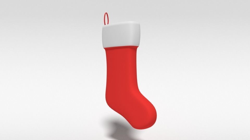 Cartoon Christmas Stocking 3D model_2