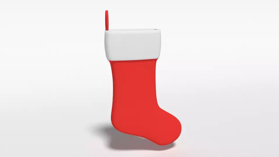 Cartoon Christmas Stocking 3D model_0