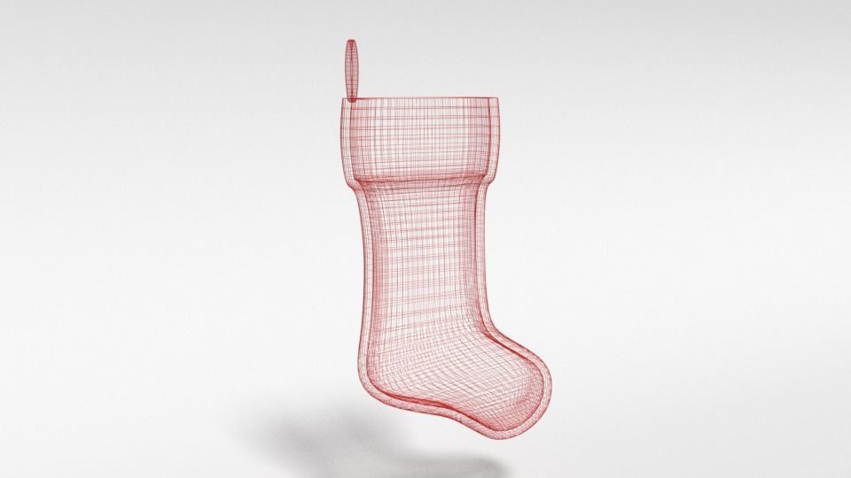 Cartoon Christmas Stocking 3D model_10
