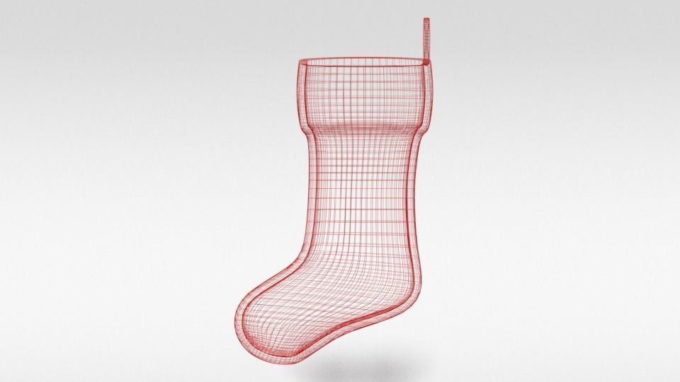 Cartoon Christmas Stocking 3D model_15
