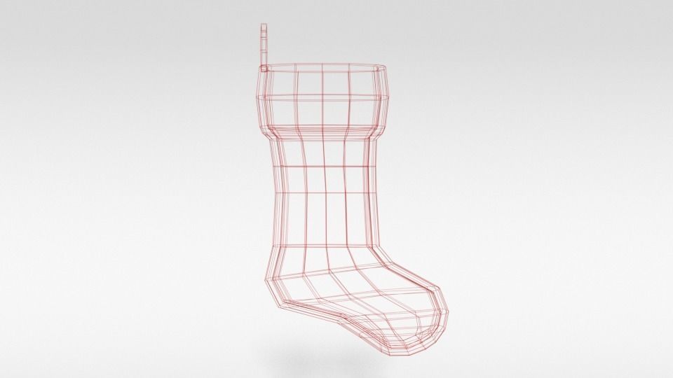 Cartoon Christmas Stocking 3D model_18
