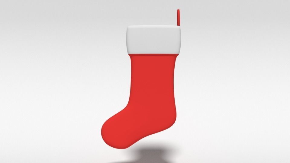 Cartoon Christmas Stocking 3D model_5