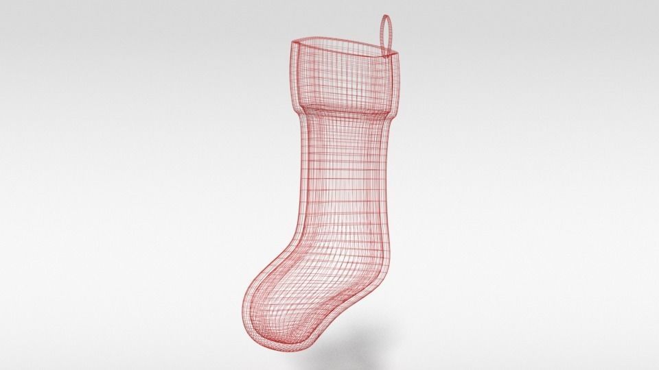 Cartoon Christmas Stocking 3D model_14