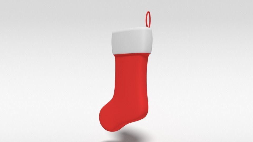 Cartoon Christmas Stocking 3D model_6
