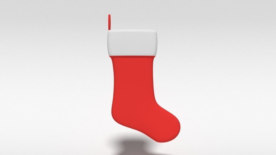 Cartoon Christmas Stocking 3D model_1