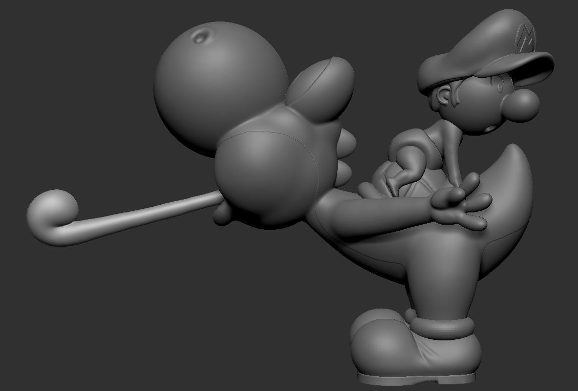 Baby Mario and Yoshi  3D print model_10