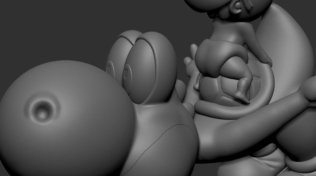 Baby Mario and Yoshi  3D print model_8