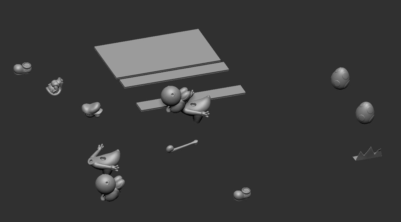 Baby Mario and Yoshi  3D print model_5