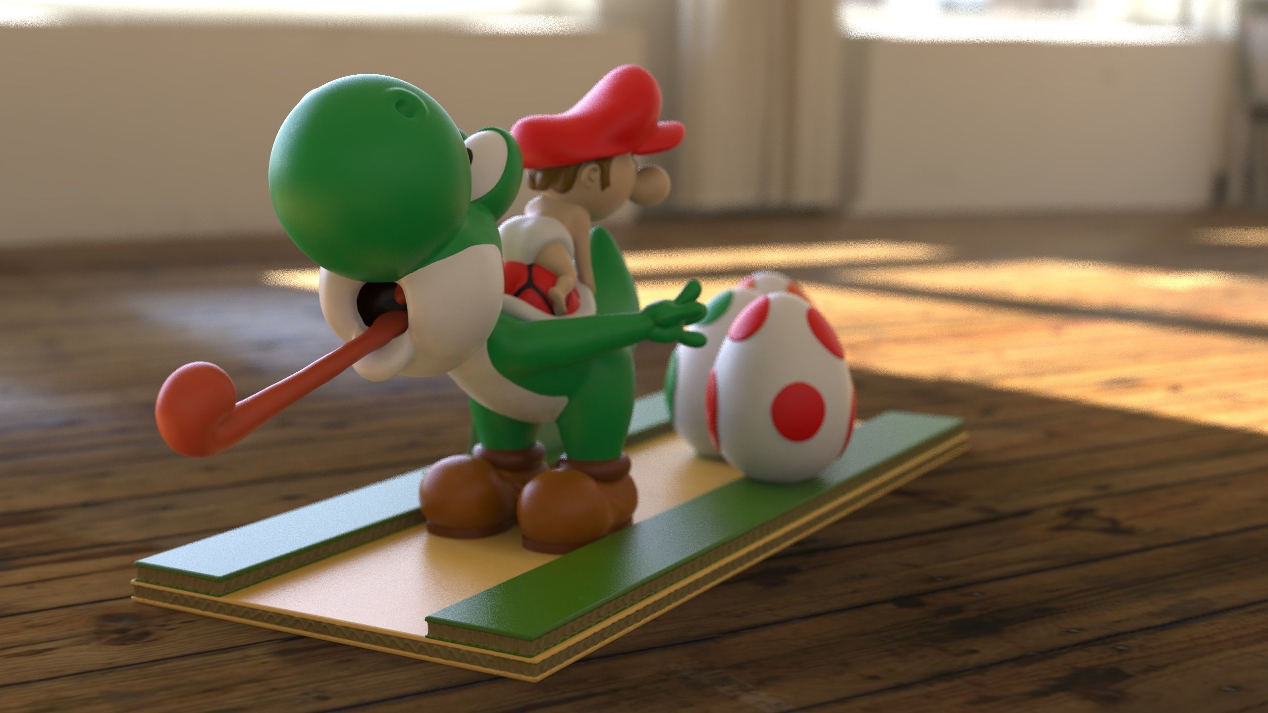 Baby Mario and Yoshi  3D print model_4