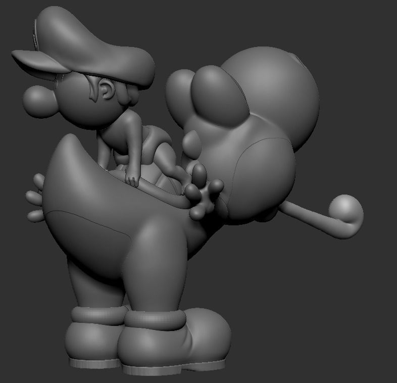 Baby Mario and Yoshi  3D print model_6