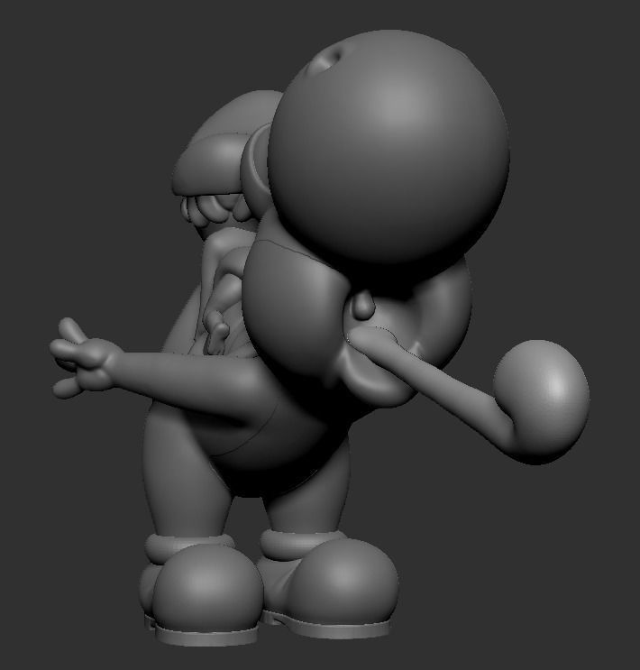 Baby Mario and Yoshi  3D print model_7