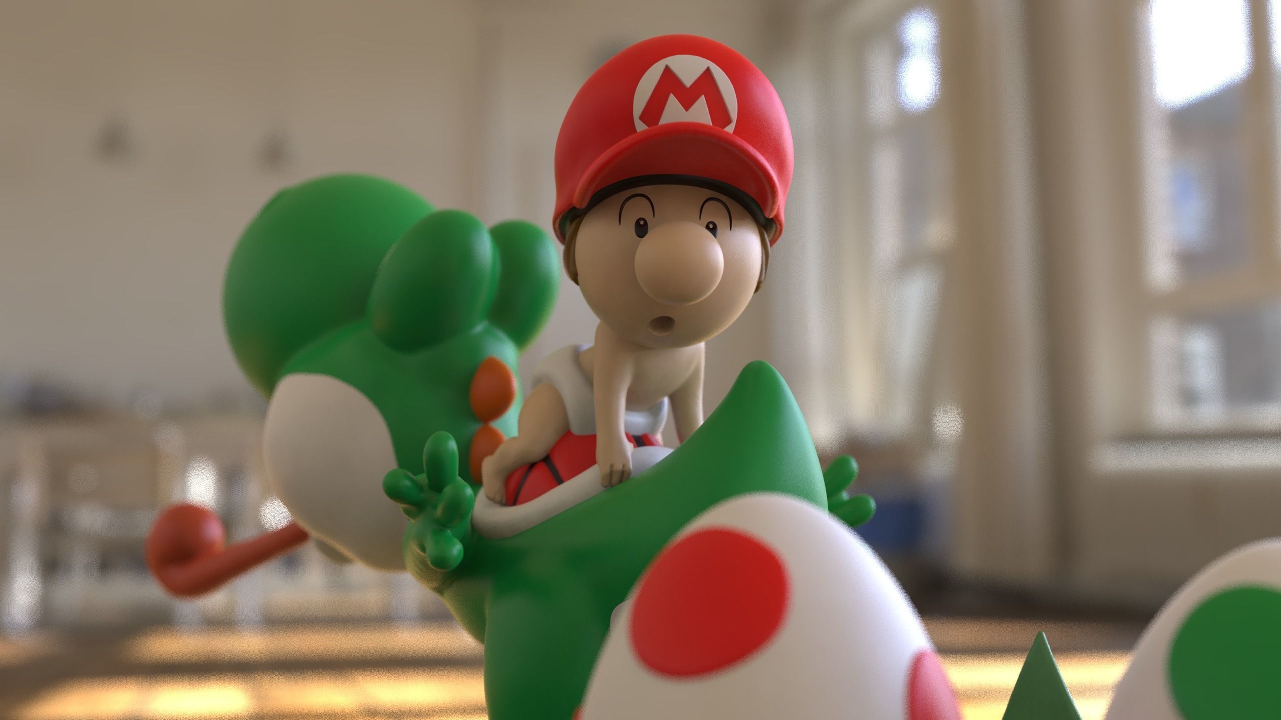 Baby Mario and Yoshi  3D print model_2