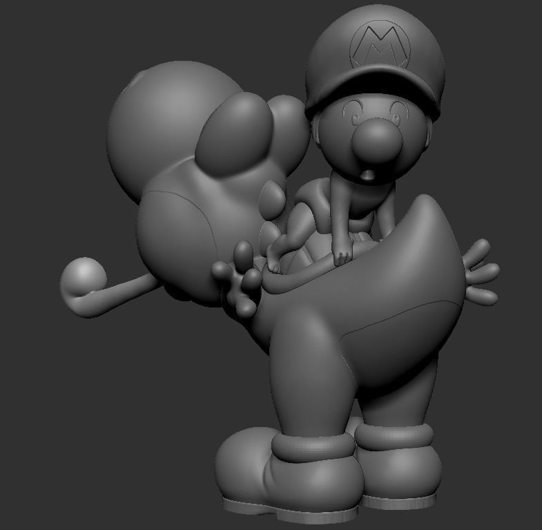 Baby Mario and Yoshi  3D print model_11
