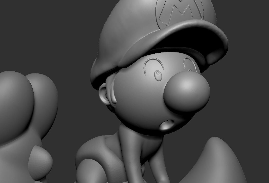 Baby Mario and Yoshi  3D print model_9