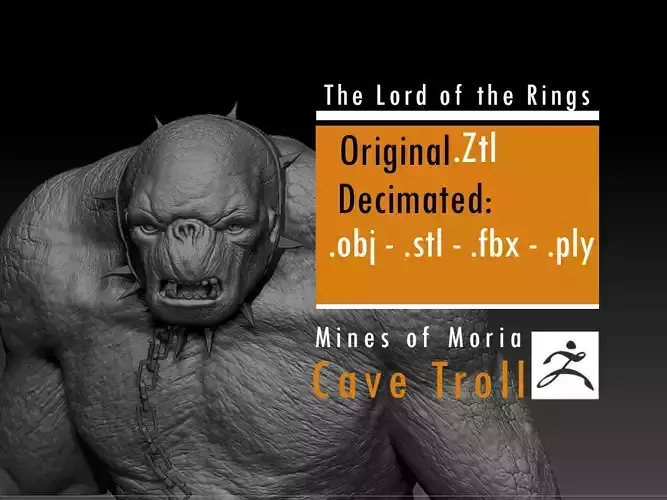 Cave Troll - The Lord of the Rings 3D print model