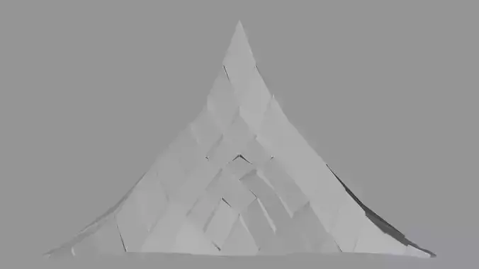 Peak Structure 3rd Version Low-poly 3D model