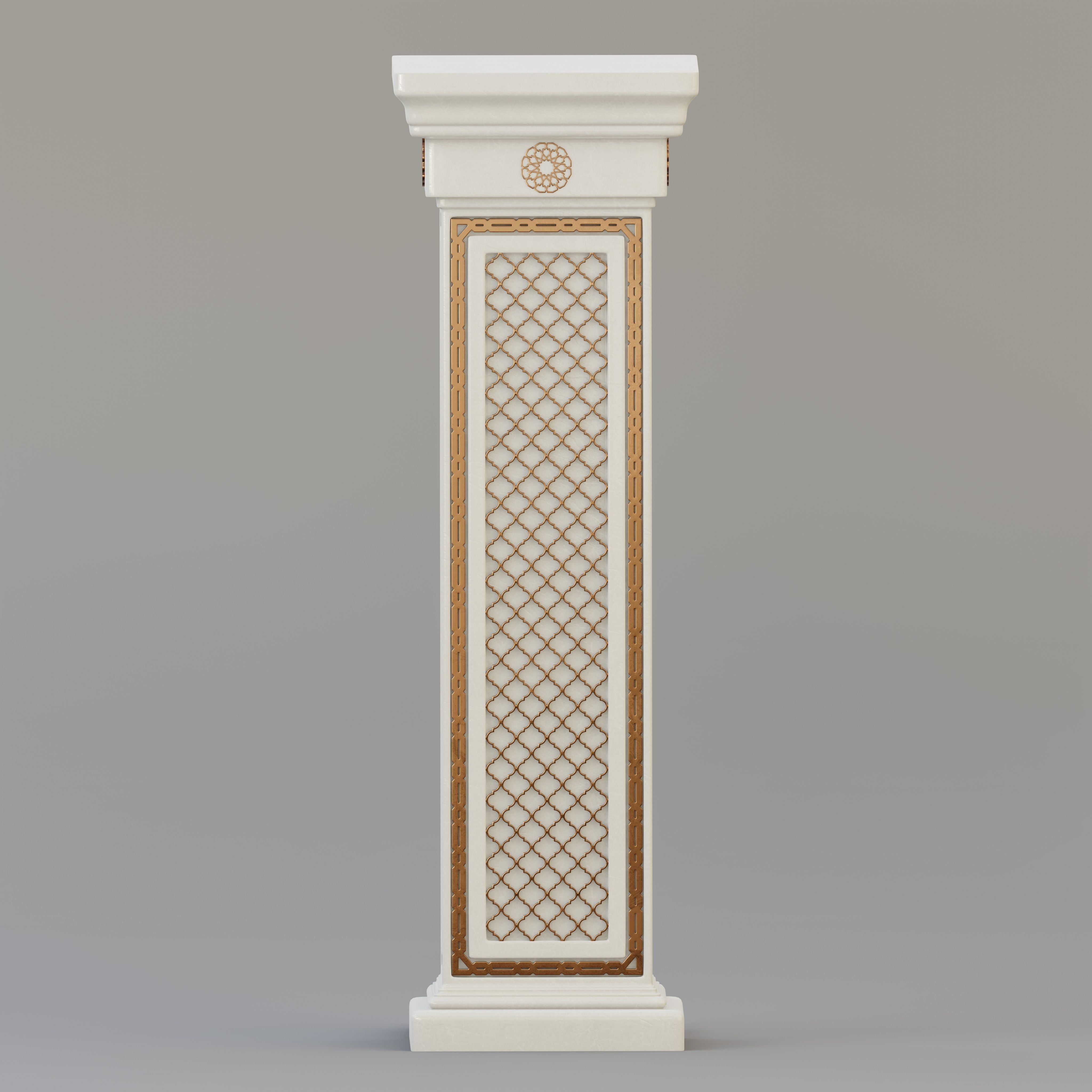 Arabic ornate square column
