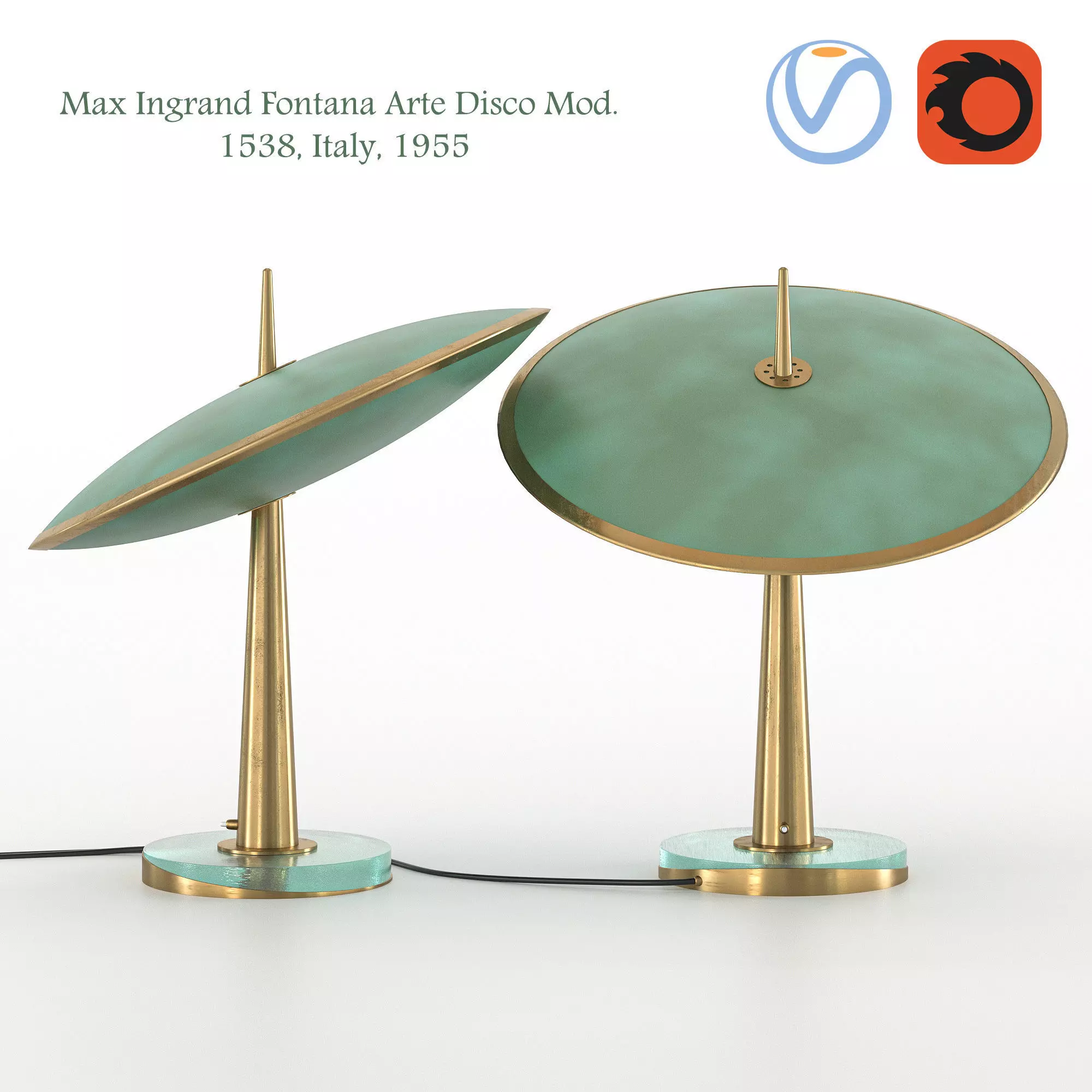 Max Ingrand Fontana Arte Disco Mod 3D model