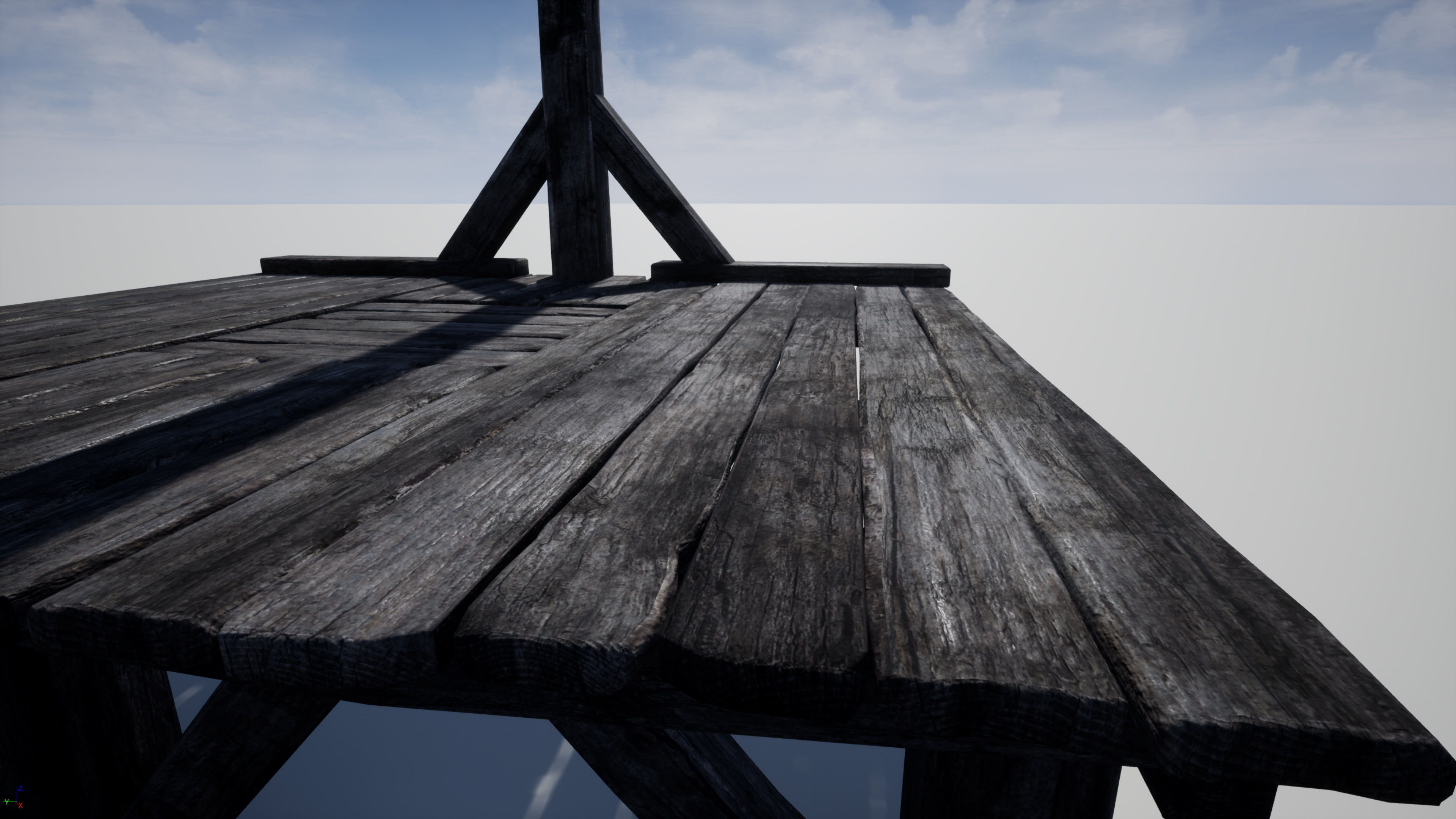 Medieval Gallows Low-poly 3D model_11