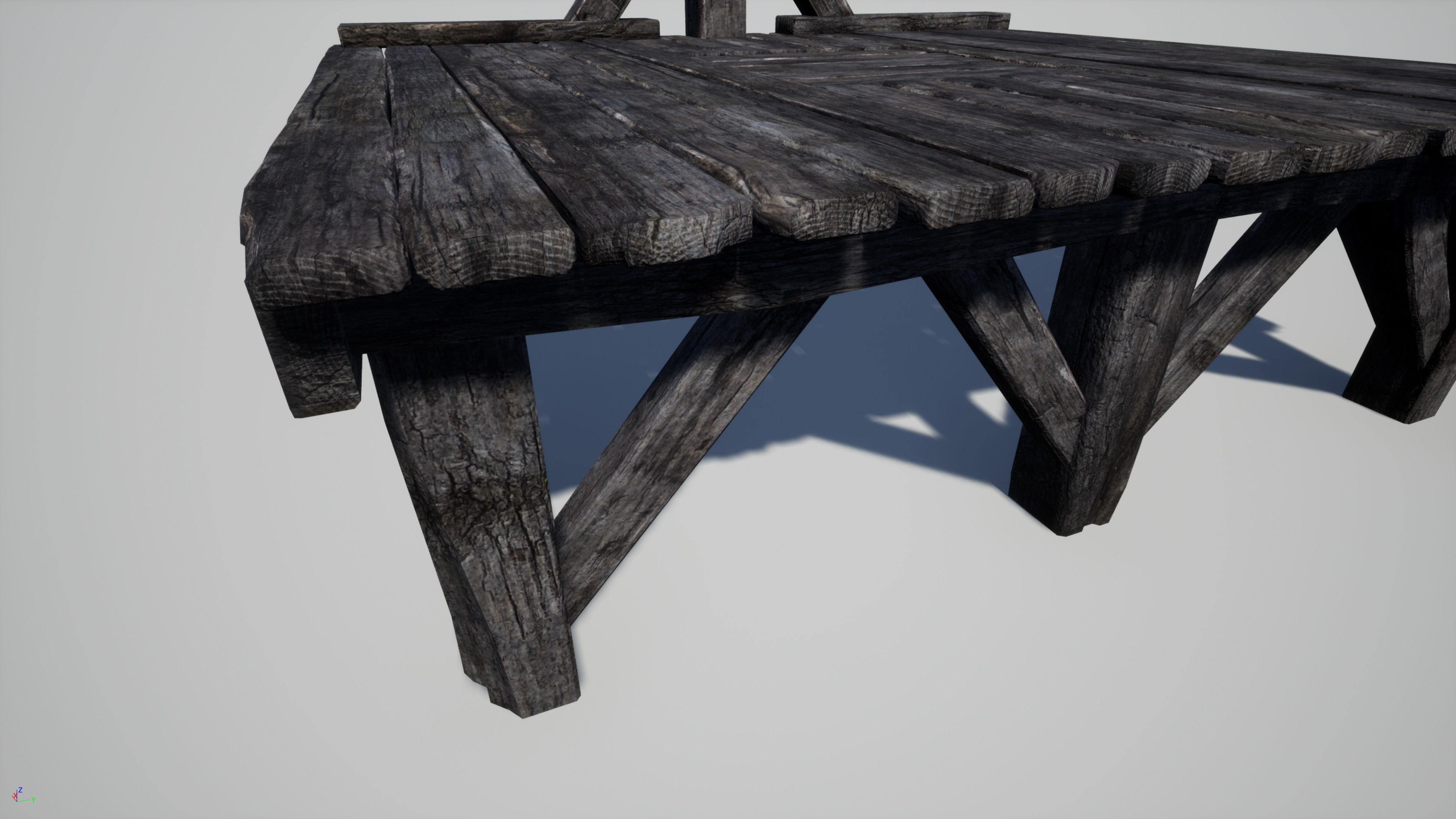 Medieval Gallows Low-poly 3D model_5
