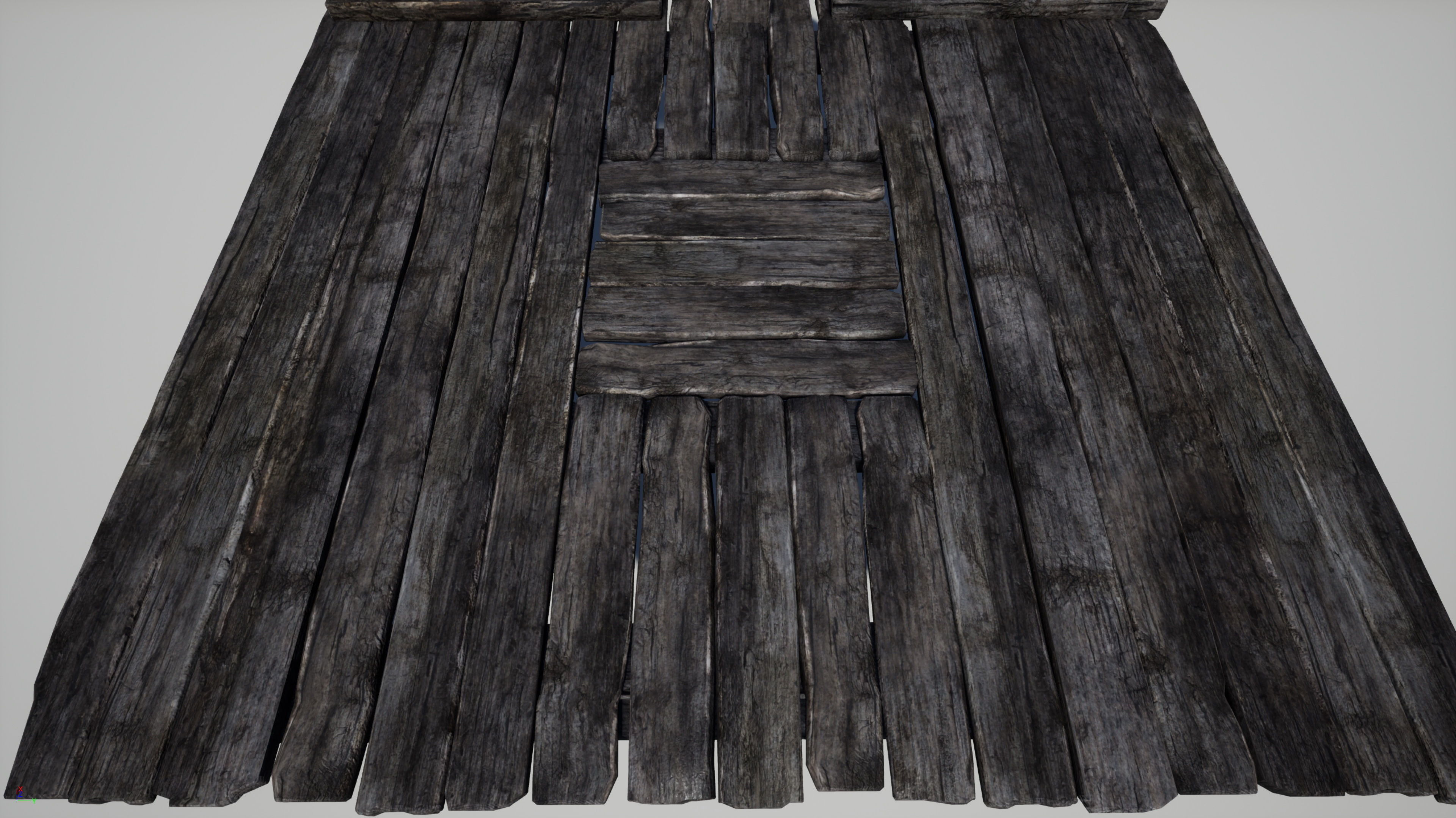 Medieval Gallows Low-poly 3D model_7