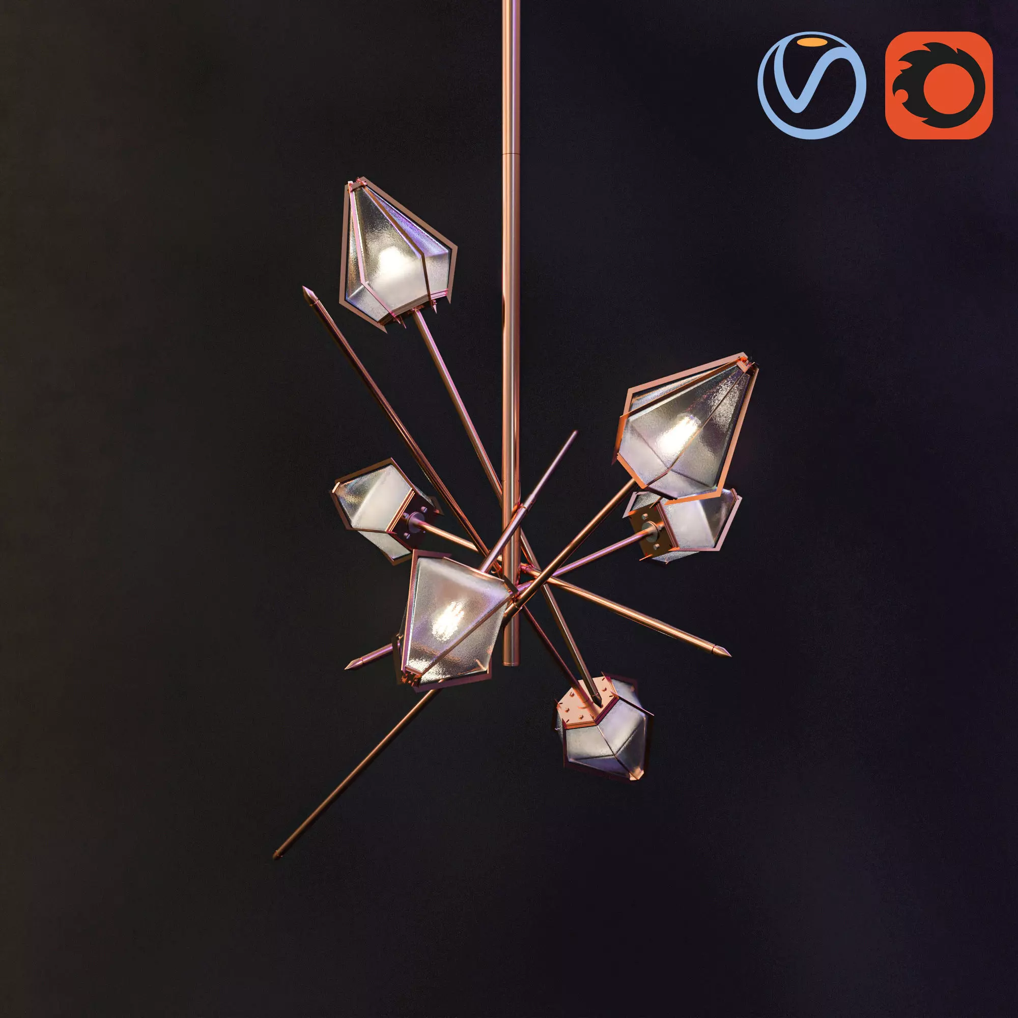 Harlow-Small Chandelier  3D model_0